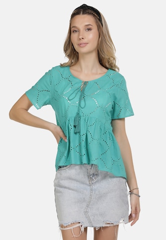 IZIA Blouse in Groen: voorkant