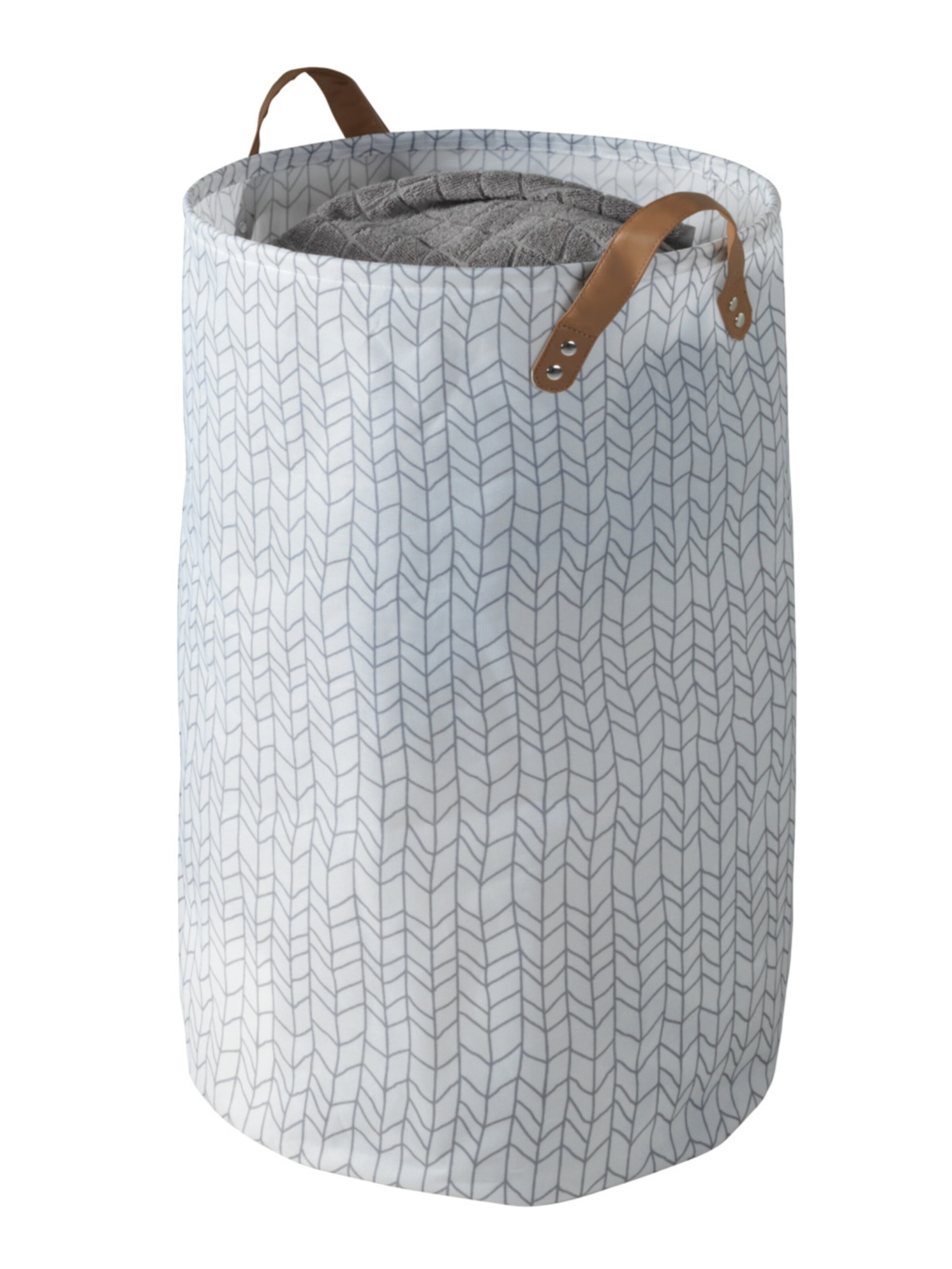 Wenko Wäschebehälter 'Geo' in Weiß: Vorderseite