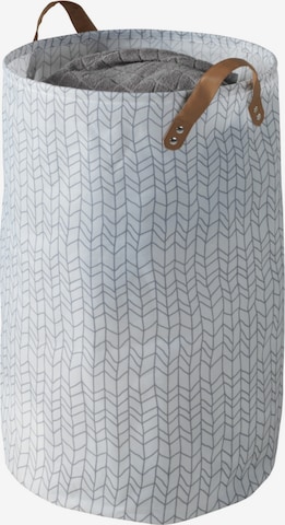 Wenko Laundry Basket 'Geo' in White: front