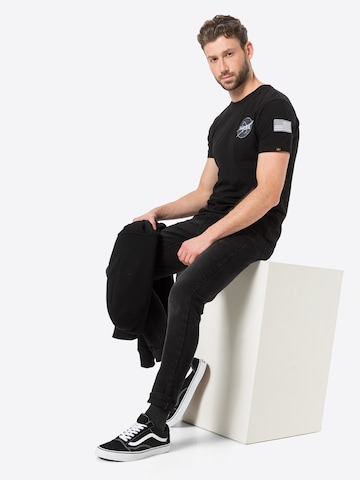 T-Shirt 'Space Shuttle' ALPHA INDUSTRIES en noir