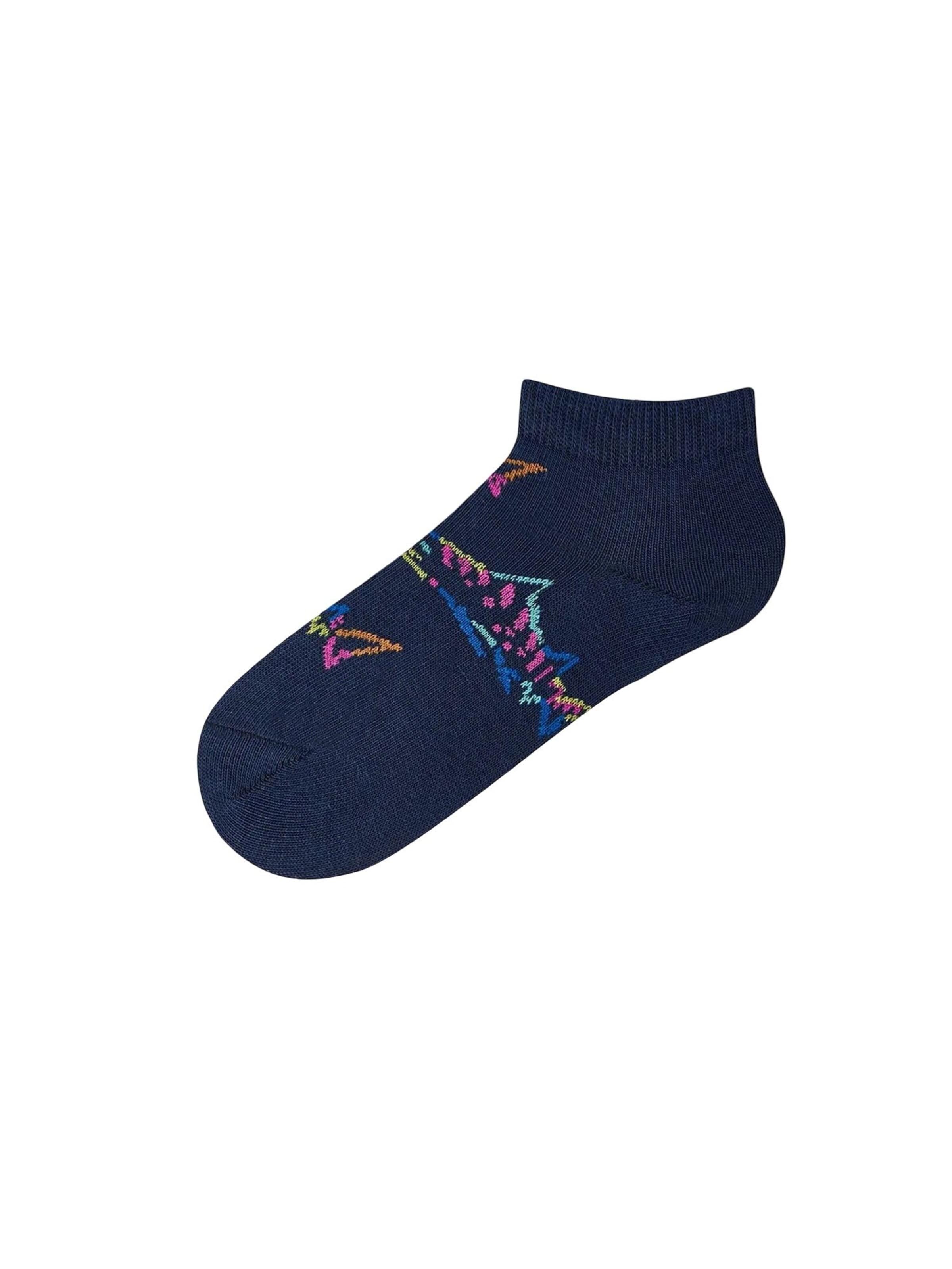 Penti Socken 'PENTI 3er-Pack Haifisch-Baumwoll-Füßlinge' in Blau