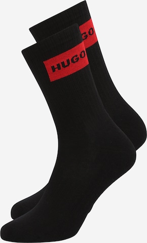 Chaussettes HUGO Red en noir : devant