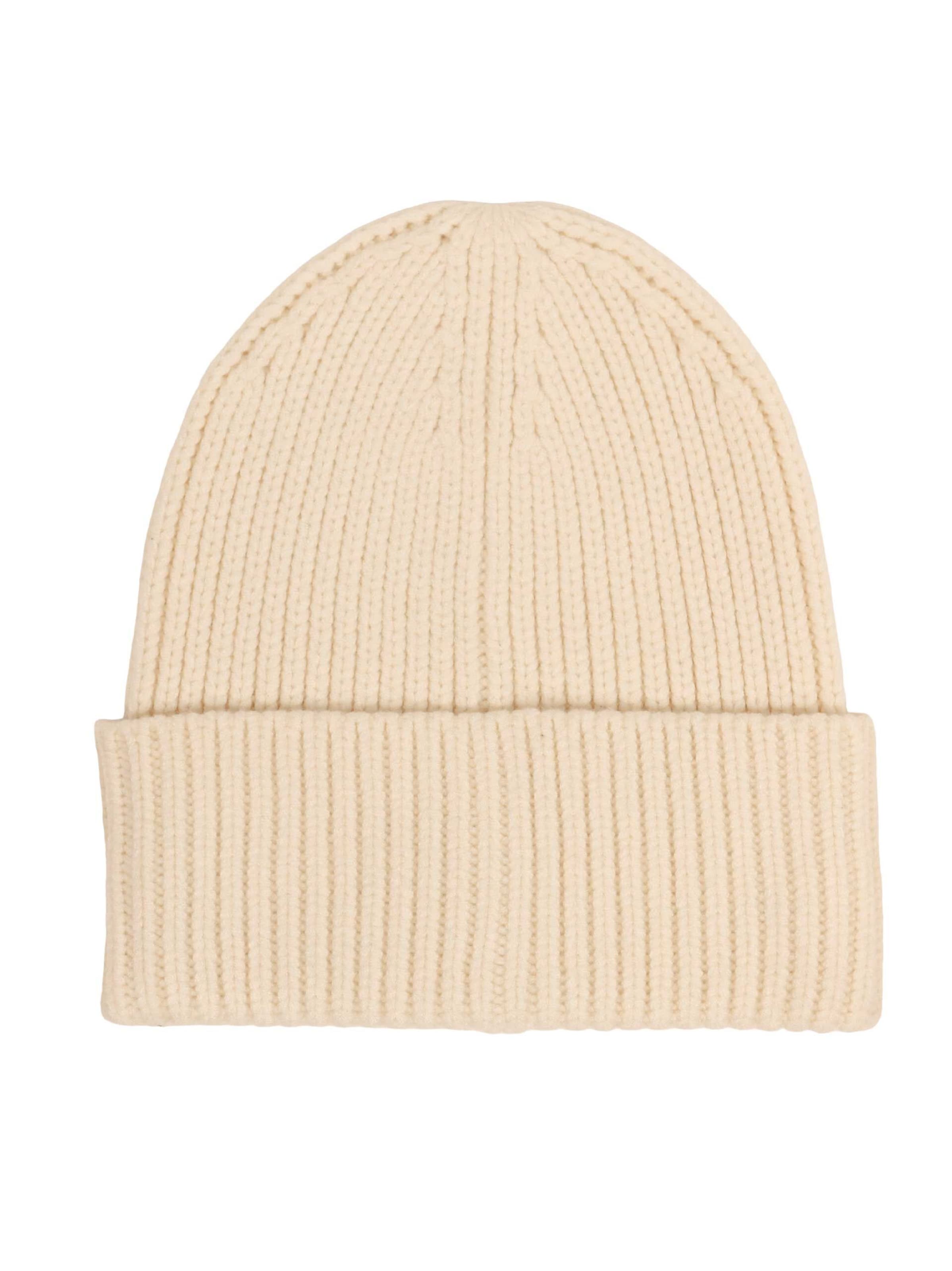 SAMAYA Strickmütze 'Ella' in Beige: Vorderseite