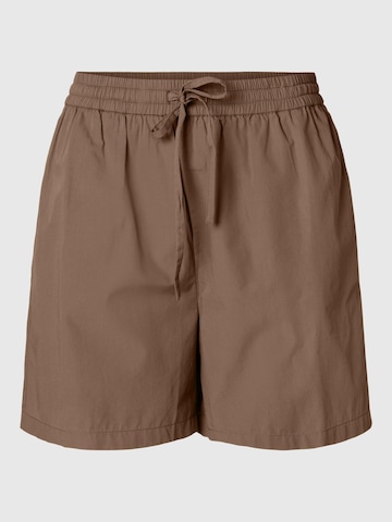 Regular Pantalon SELECTED FEMME en marron : devant