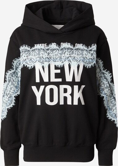 3.1 Phillip Lim Sportisks džemperis 'THERE IS ONLY ONE NY', krāsa - debeszils / melns / balts, Preces skats