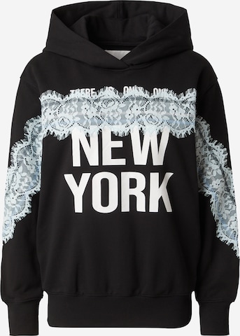 3.1 Phillip LimSweater majica 'THERE IS ONLY ONE NY' - crna boja: prednji dio