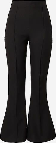 Missguided - Flared Calças 'SPLIT' em preto: frente
