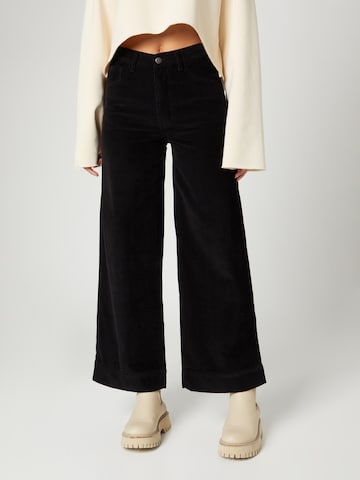 florence by mills exclusive for ABOUT YOU Szeroka nogawka Spodnie 'Dandelion' w kolorze czarny: przód