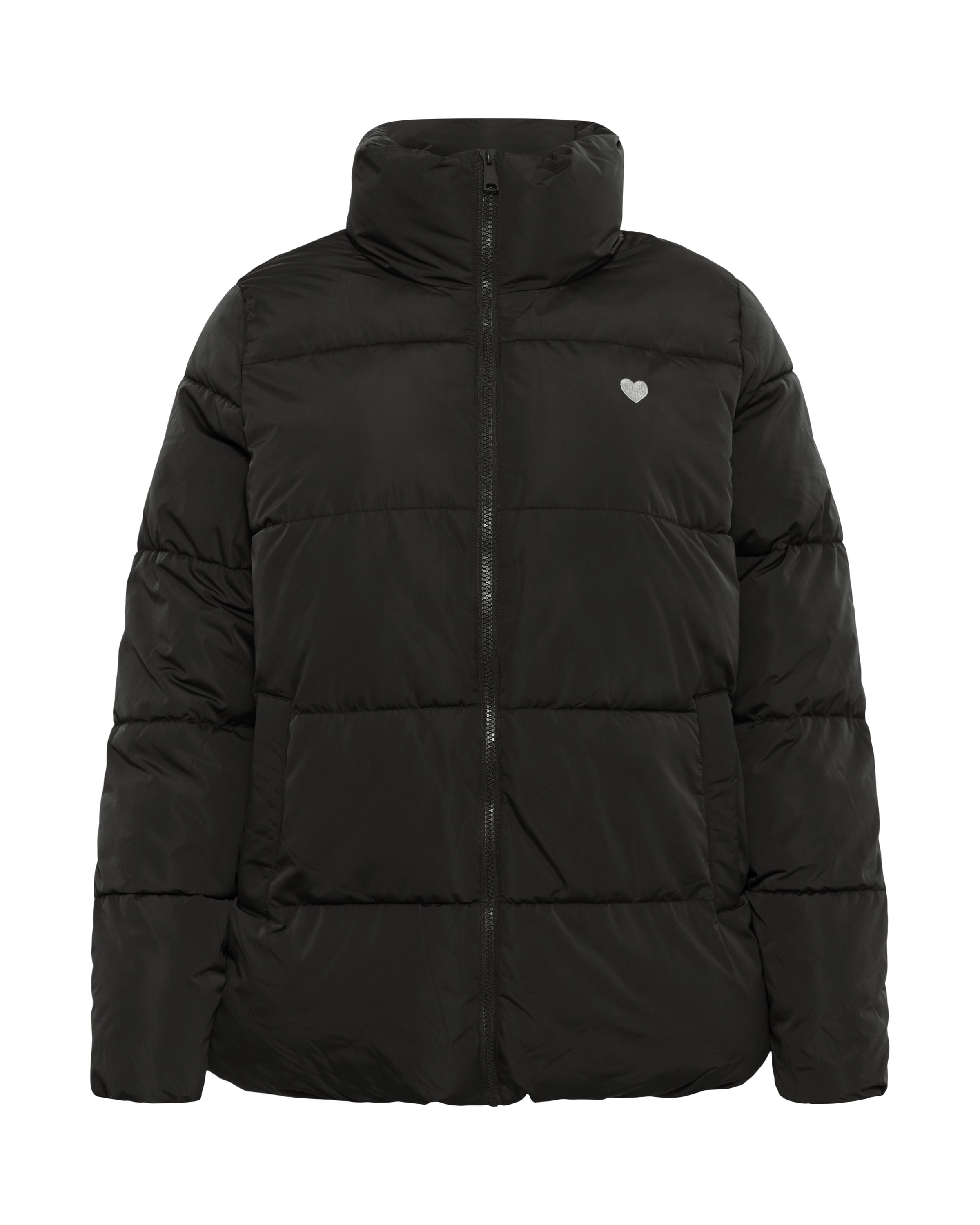 KAFFE CURVE Übergangsjacke in Schwarz: Vorderseite