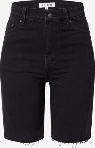 EDITED Regular Jeans 'Marit' in Zwart: voorkant