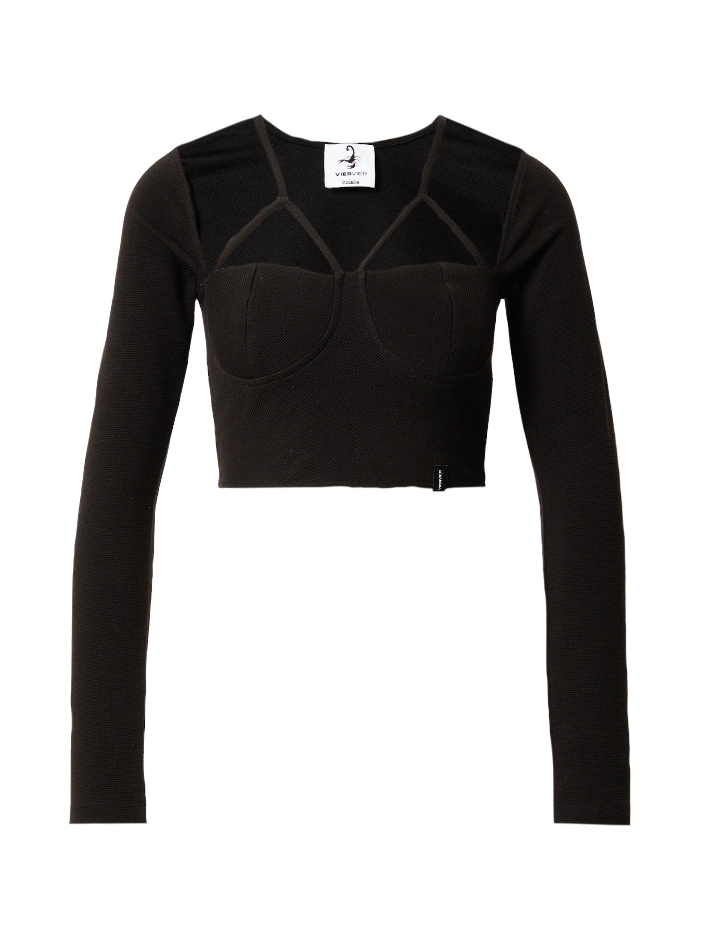 VIERVIER Shirt 'Joline' in Black: front