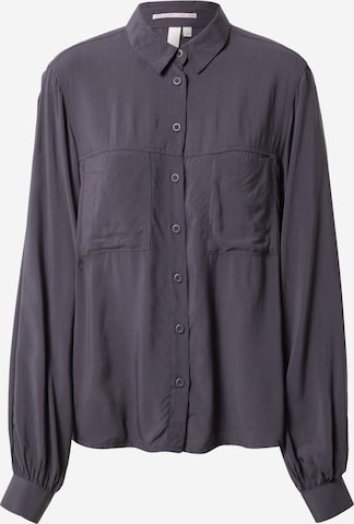 QS Blouse in Grey: front