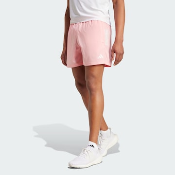 ADIDAS PERFORMANCE Workout Pants 'Own The Run' in Pink: front
