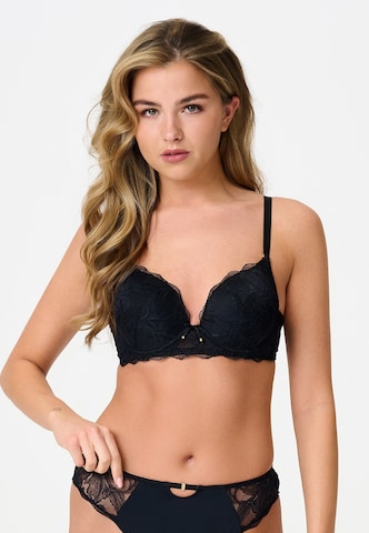 Push-up Reggiseno di LingaDore in nero: frontale
