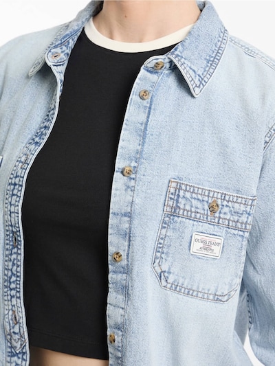 GUESS Bluse in blue denim, Produktansicht