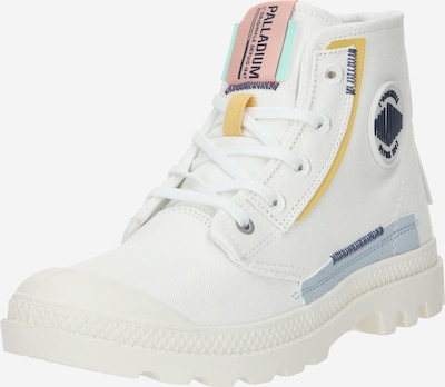 Sneaker înalt 'PAMPA' Palladium pe albastru deschis / galben / roz pal / alb, Vizualizare produs