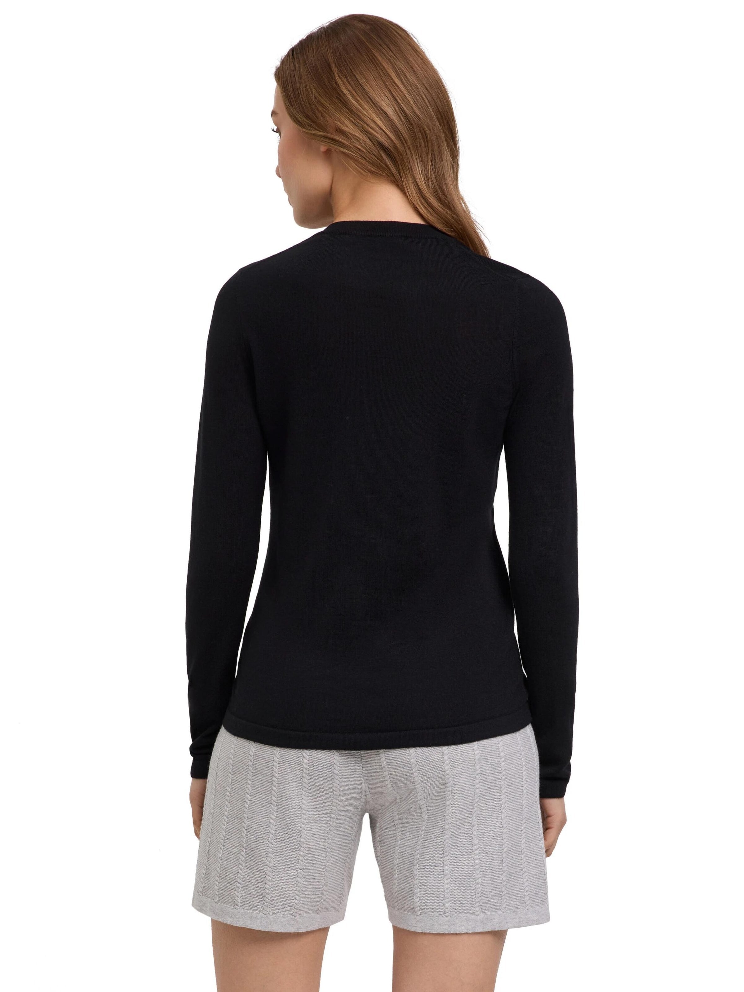 FALKE Pullover 'Pure Merino Wool' in Schwarz