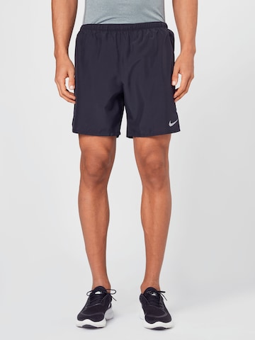 NIKE Workout Pants 'Challenger' in Black: front