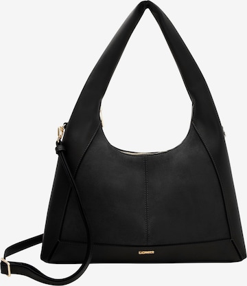 Borsa a spalla 'Palmira' di L.CREDI in nero: frontale