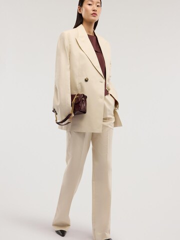 Wide Leg Pantalon Trussardi en beige : devant