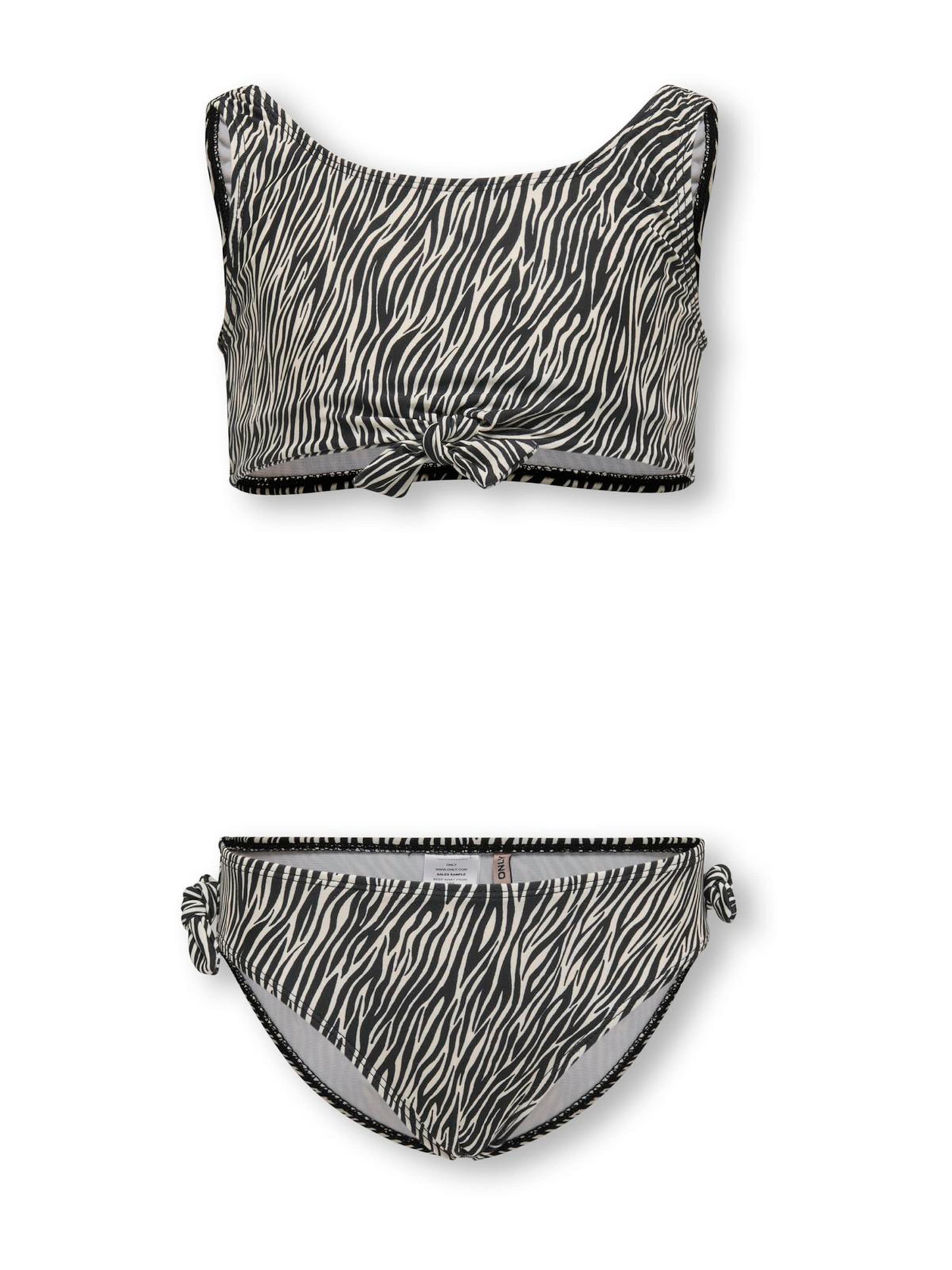 ONLY GIRLS Bustier Bikini 'KOGBEACH' - fekete: elől