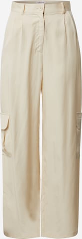 EDITED Wide leg Cargo Pants 'Briana' in Beige: front