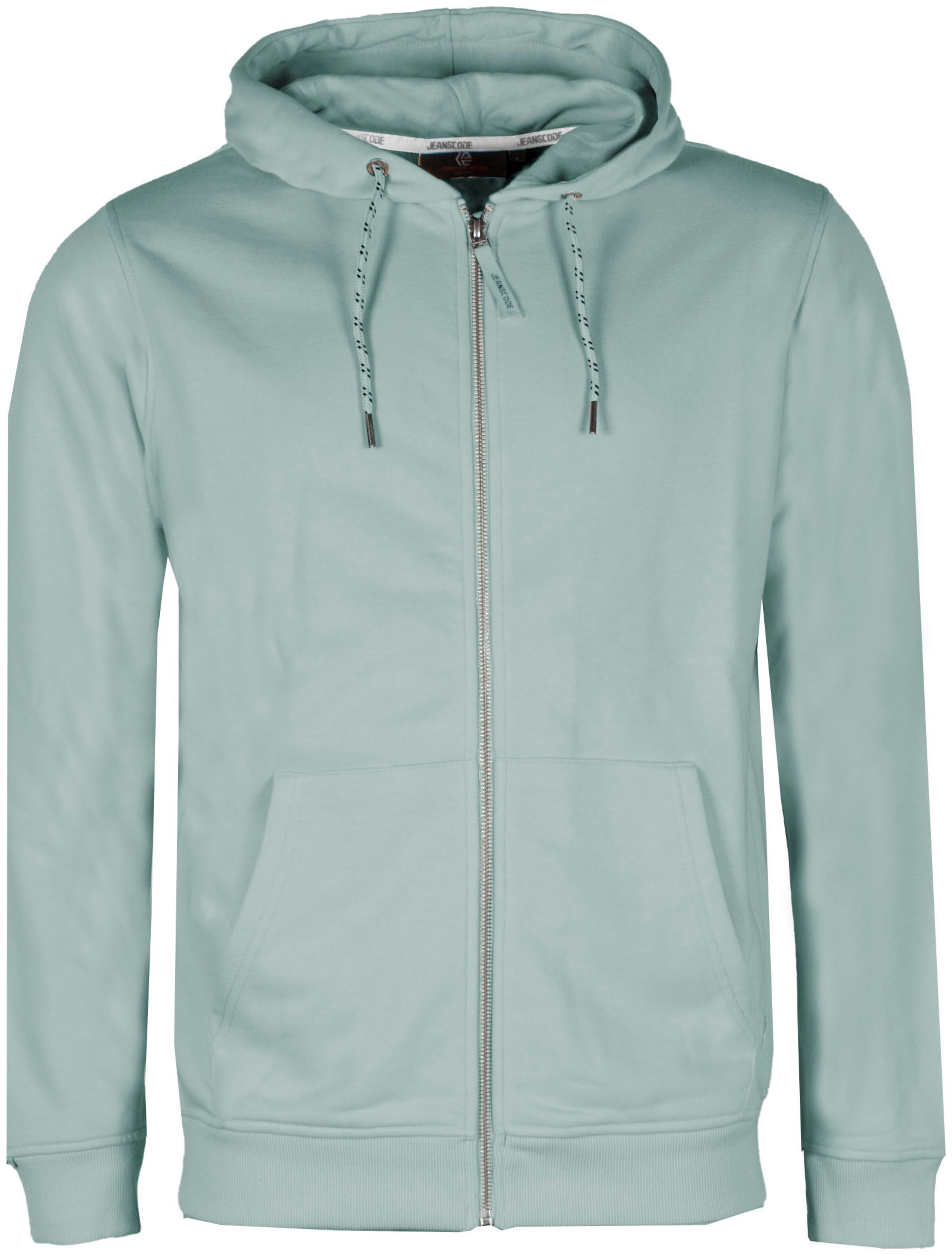 INDICODE JEANS Zip-Up Hoodie in Green: front