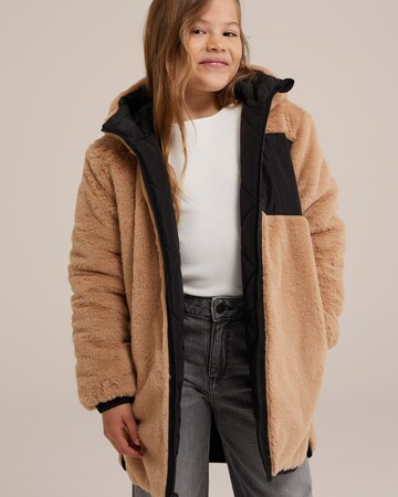 WE Fashion Winterjas in Beige: voorkant