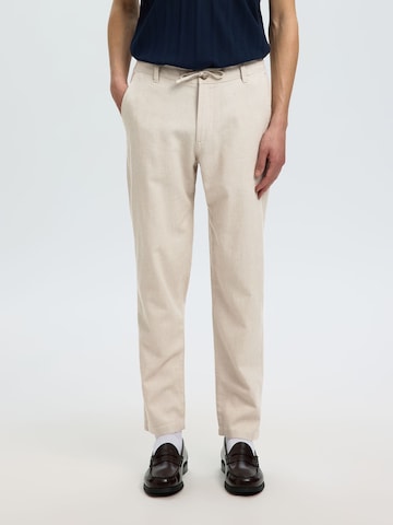 Pantalon 'SLHBrody' SELECTED en gris : devant