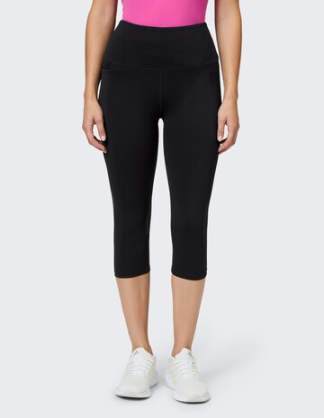 VENICE BEACH Skinny Workout Pants in Black: front