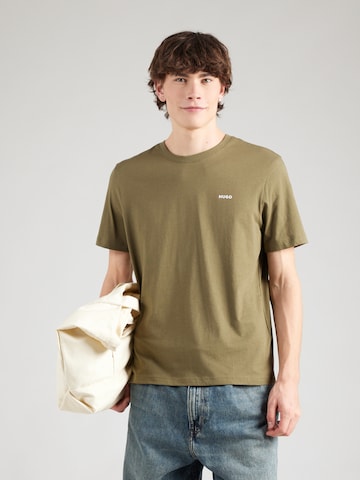 HUGO T-Shirt 'Dero' in Grün: Vorderseite