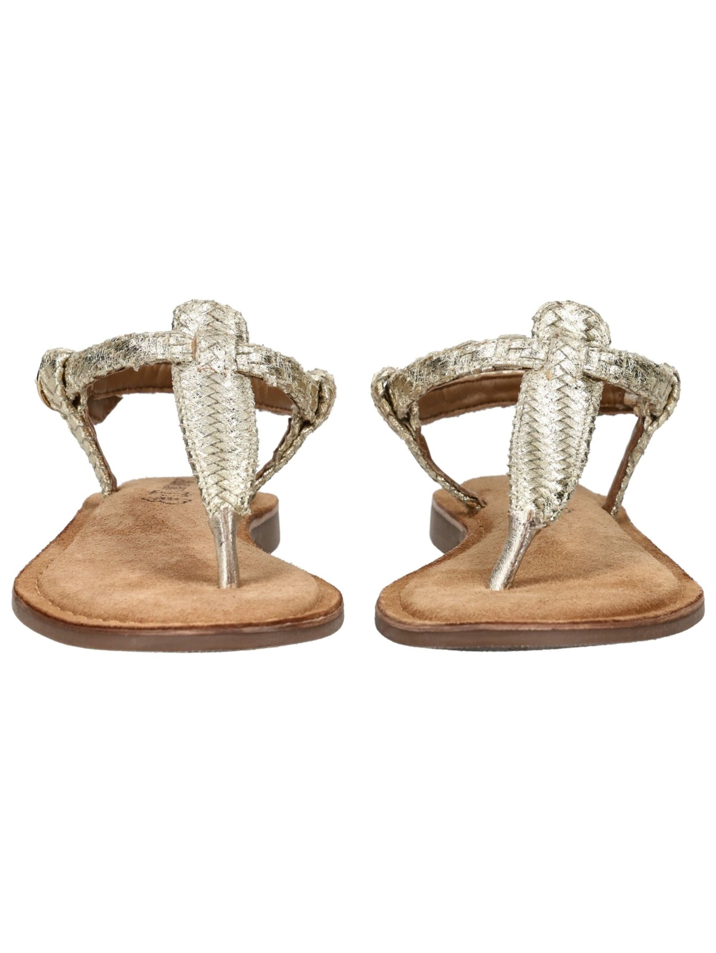 LAZAMANI T-bar sandals in Gold