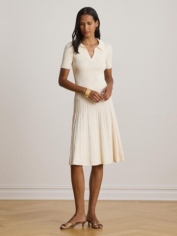 Lauren Ralph Lauren Stickad klänning i beige