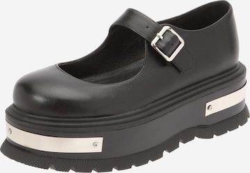 juoda Koi Footwear Balerinos su dirželiais: priekis