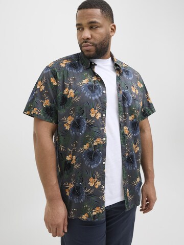 Jack & Jones Plus Comfort Fit Skjorte 'JJHawaii' i grå