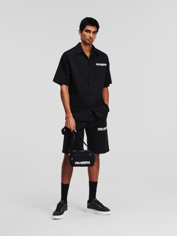 Karl Lagerfeld Comfort Fit Hemd in Schwarz