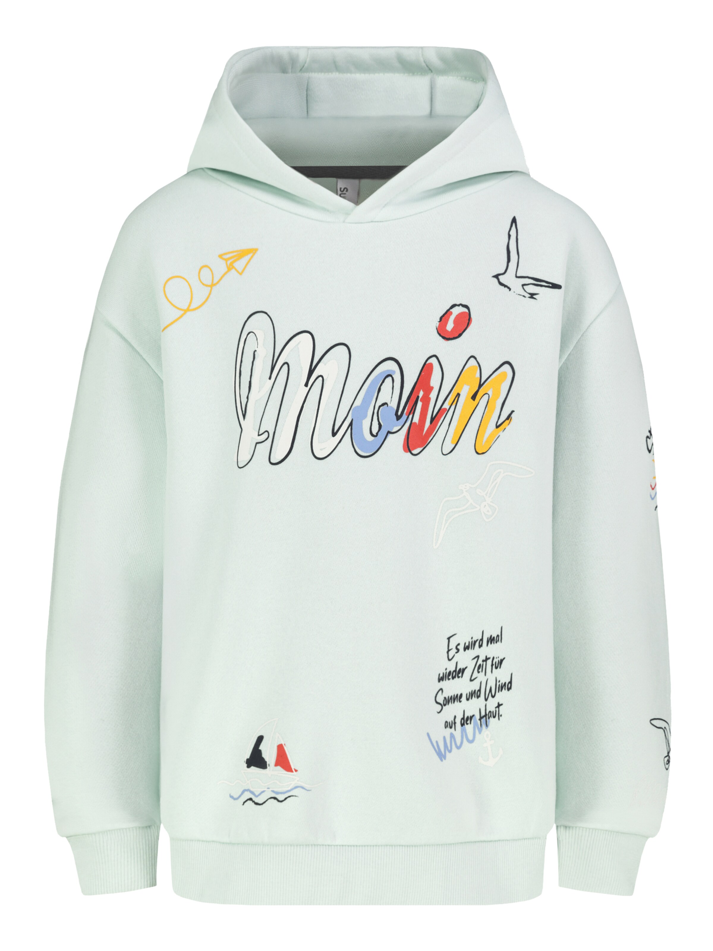 Sublevel Sweatshirt 'Moin' in Grün: Vorderseite