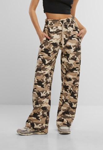 DEF Loosefit Hose in Beige: Vorderseite