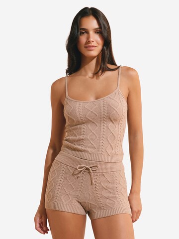 Camicia da notte 'Blanca' di ETAM in beige: frontale