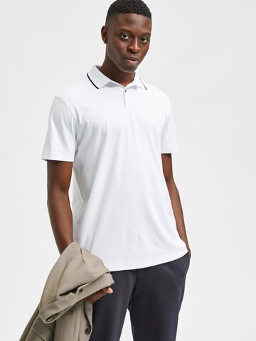 SELECTED HOMME Poloshirt 'Leroy' in Weiß