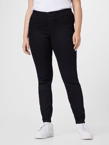 Vero Moda Curve Slimfit Τζιν 'Rudy' σε μαύρο: μπροστά