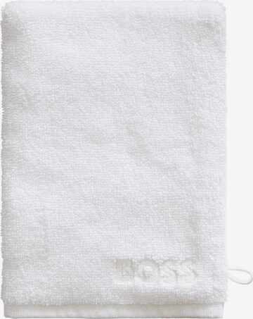 BOSS Washcloth in White: front