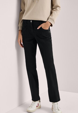 CECIL Slim fit Pants in Black