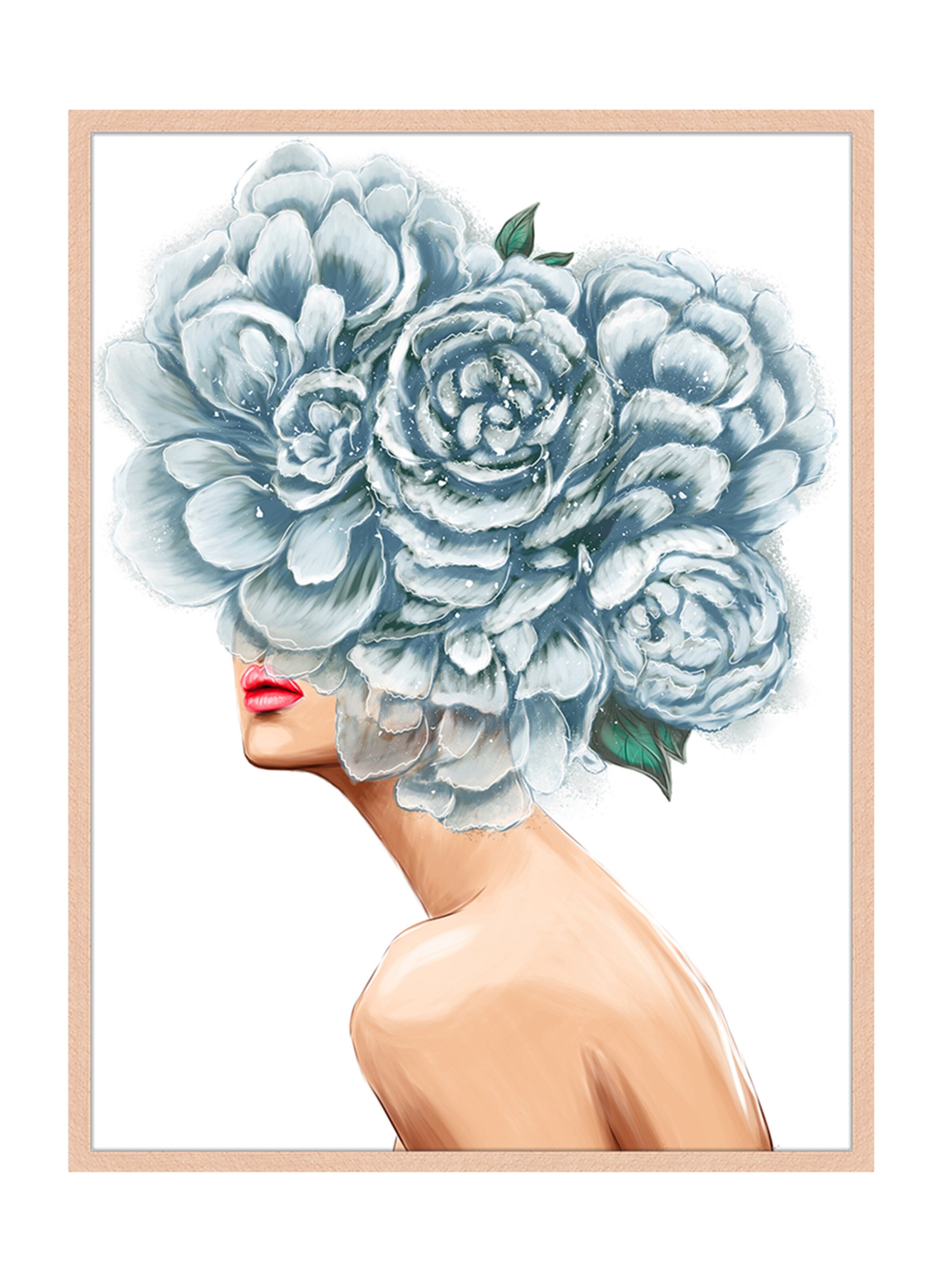 Liv Corday Image 'Girl with Flowers' in Brown: front