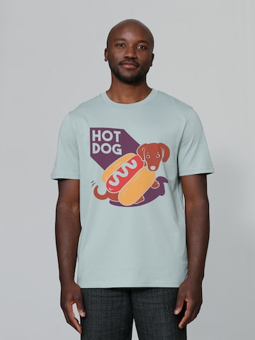 T-Shirt 'Hot Dog' Watapparel en vert : devant