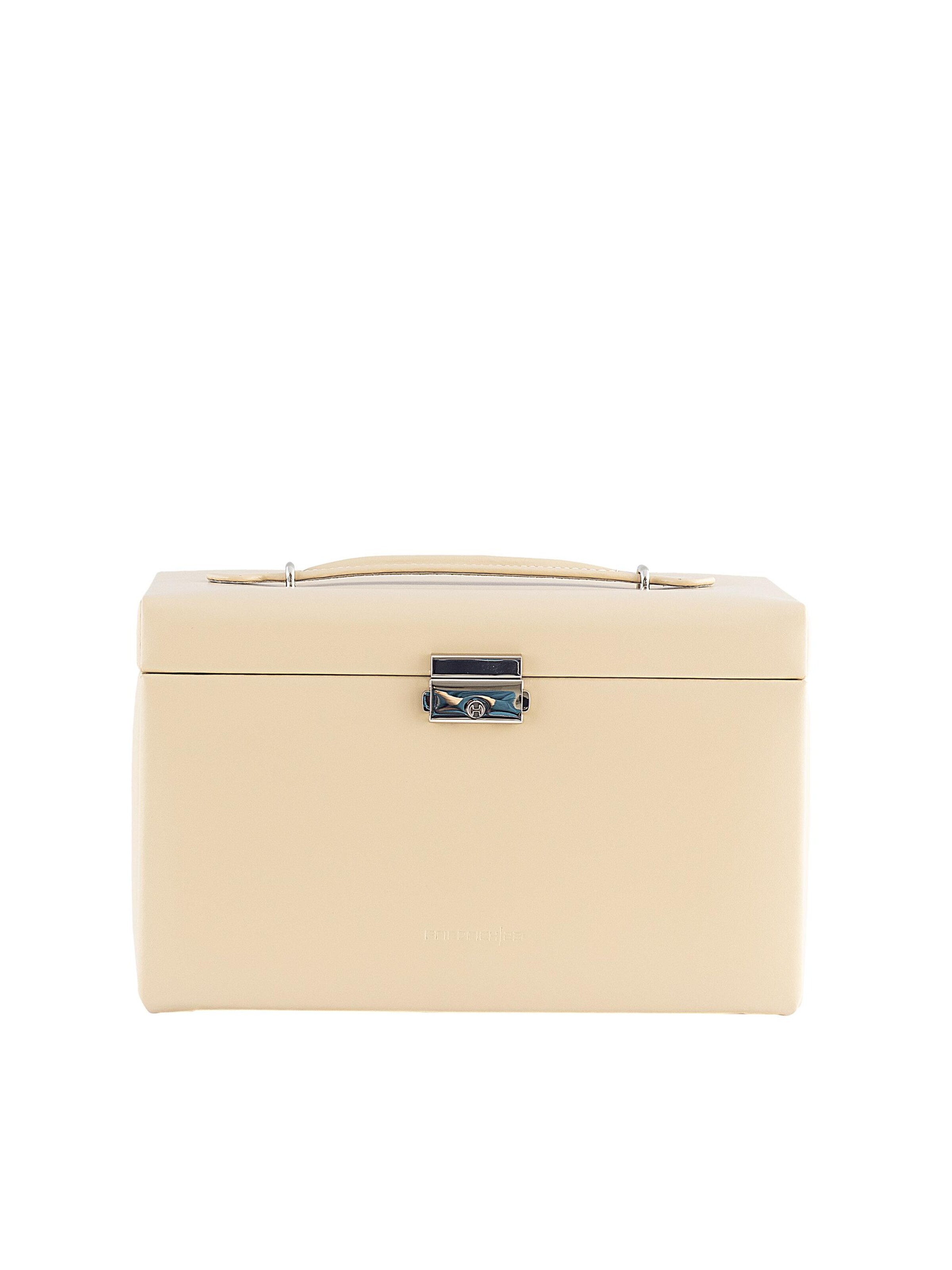 Friedrich23 Jewelry storage 'Schmuckkasten - Leder' in Beige: front