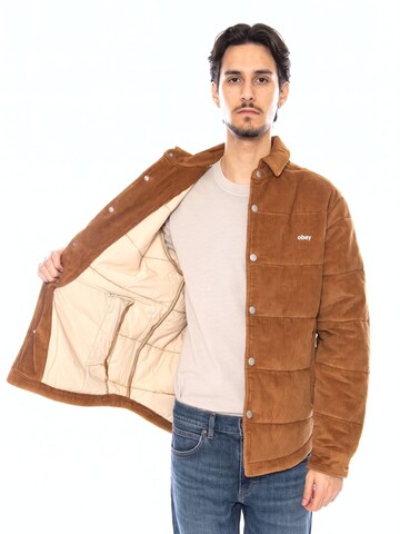 Giacca invernale 'Grand Cord Shirt Jacket Brown' di Obey in marrone