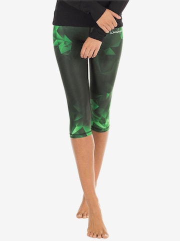 Winshape Skinny Sportbroek 'HWL202' in Groen: voorkant