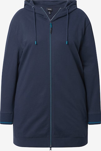 Ulla Popken Sweatjacke in Blau: Vorderseite