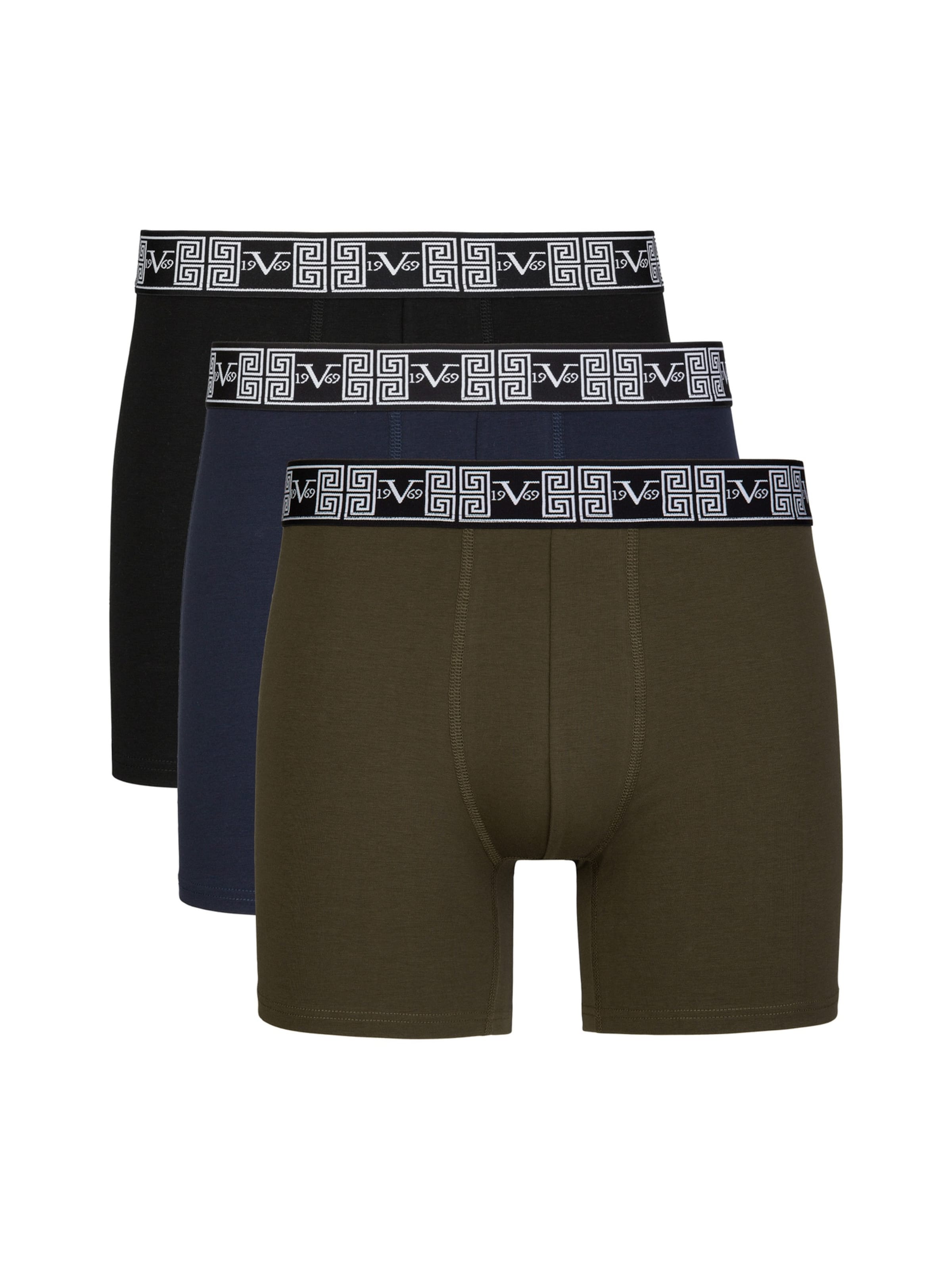 19V69 ITALIA Boxershorts 'Francesco' in Blauw: voorkant